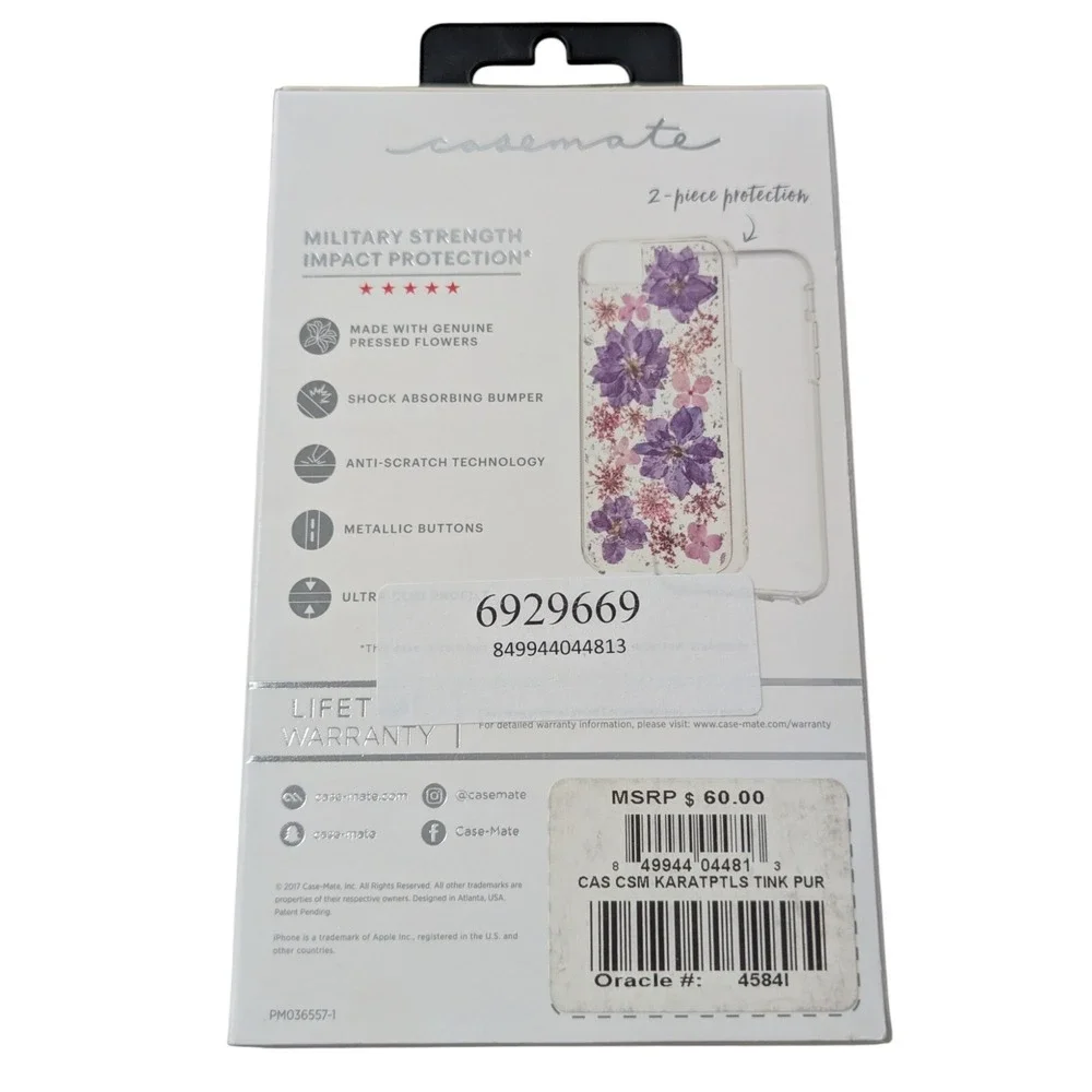 F1. Case-Mate Karat Petals Case for‎ Apple iPhone 8, 7, 6s - Petals Multicolor